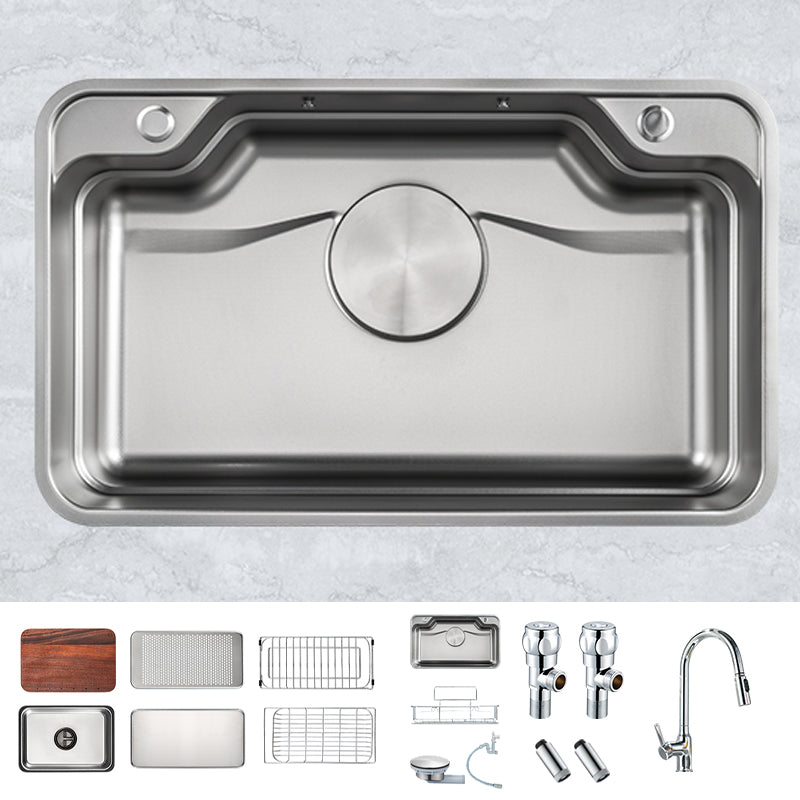 Kitchen Sink Basket Strainer Stainless Steel Undermount Kitchen Sink with Cutting-Board