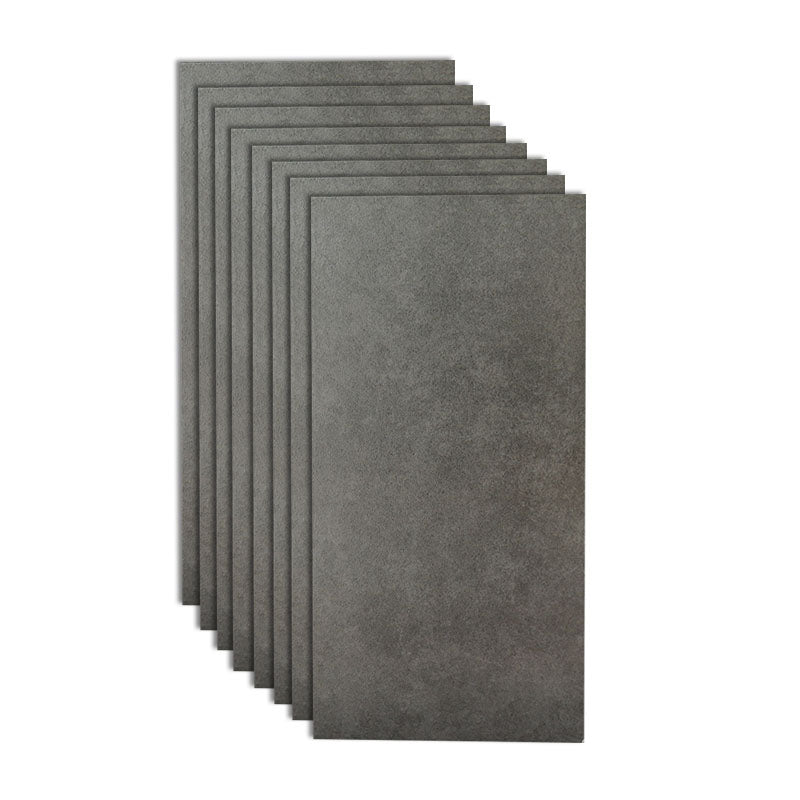 Gray Matte Singular Tile Marble Appearance Straight Edge Rectangular Floor Tile