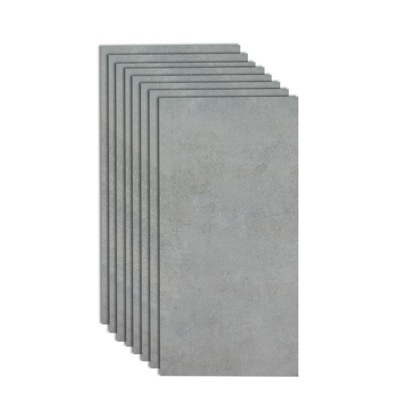 Gray Matte Singular Tile Marble Appearance Straight Edge Rectangular Floor Tile