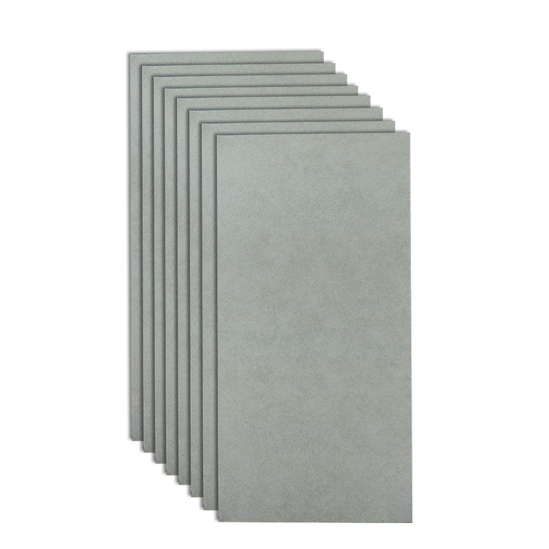 Gray Matte Singular Tile Marble Appearance Straight Edge Rectangular Floor Tile