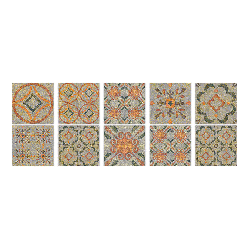 Square Peel & Stick Mosaic Tile PVC Waterproof Mosaic Tile Wallpaper