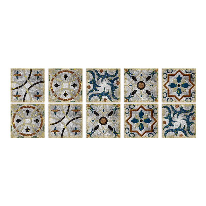 Square Peel & Stick Mosaic Tile PVC Waterproof Mosaic Tile Wallpaper