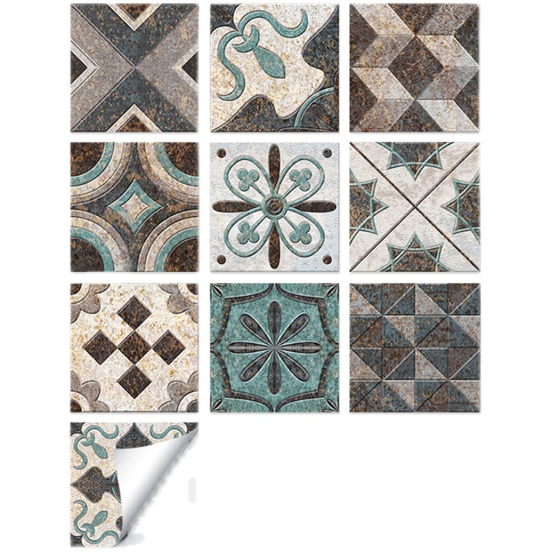 Square Peel & Stick Mosaic Tile PVC Mosaic Tile Wallpaper with Waterproof