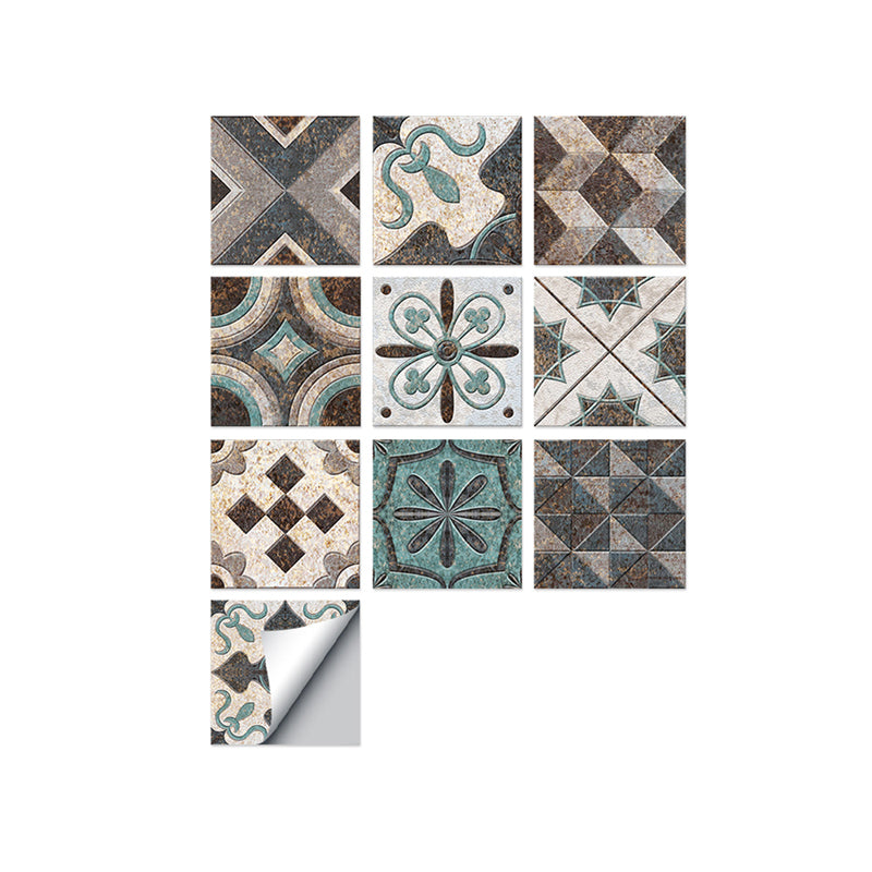 Square Peel & Stick Mosaic Tile PVC Mosaic Tile Wallpaper with Waterproof