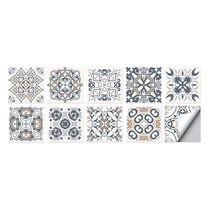 Square Peel & Stick Mosaic Tile PVC Mosaic Tile Wallpaper with Waterproof