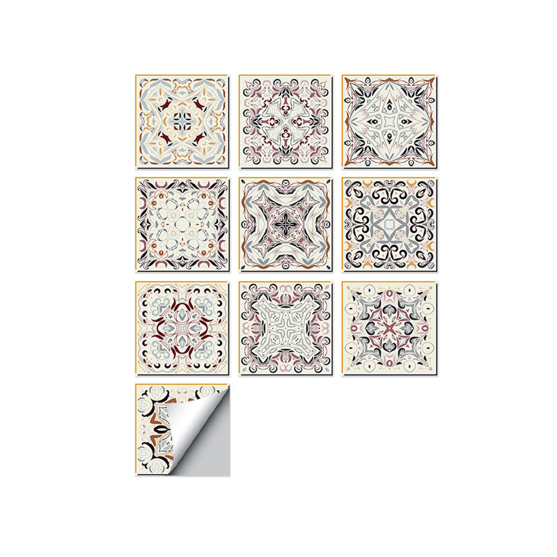 Square Peel & Stick Mosaic Tile PVC Mosaic Tile Wallpaper with Waterproof