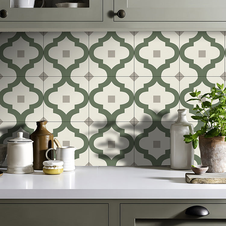 Field Tile Wallpaper Square PVC Peel and Stick Backsplash Wall Tile