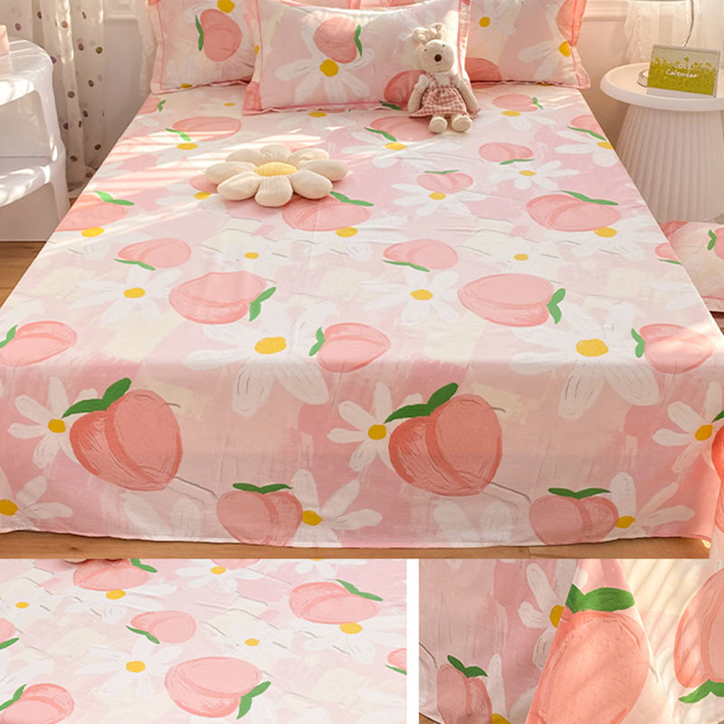 Cotton Bed Sheet Set Floral Modern Breathable Pillowcase For Bedroom