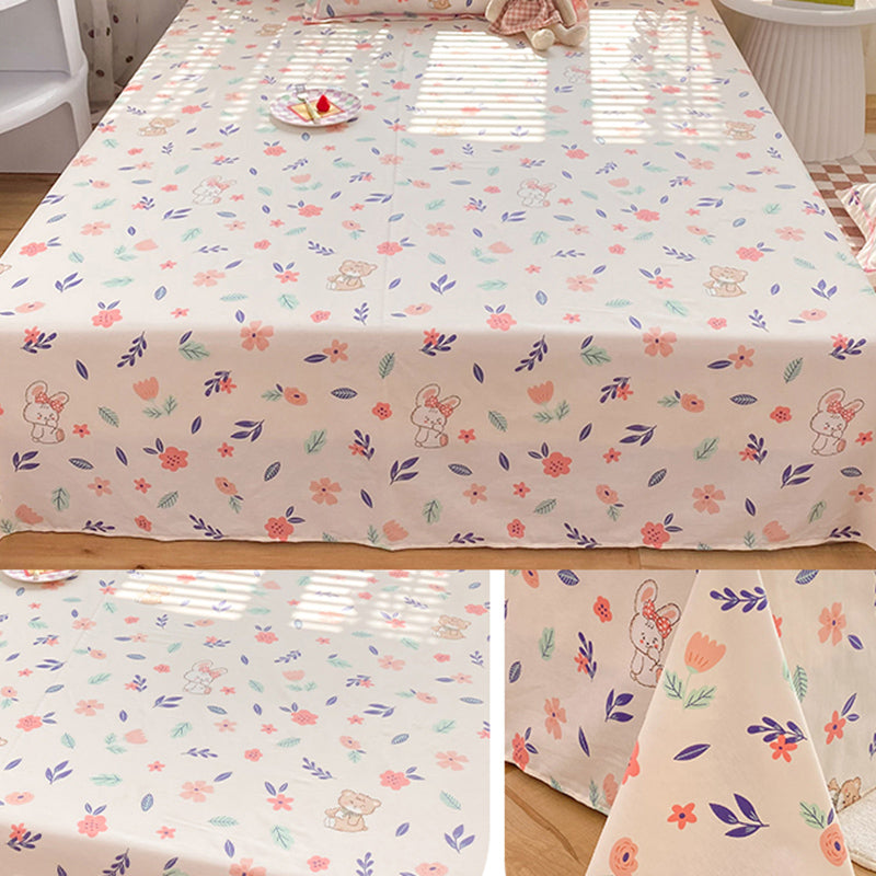 Cotton Bed Sheet Set Floral Modern Breathable Pillowcase For Bedroom