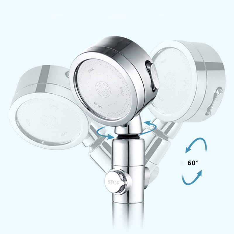 Modern Showerhead Adjustable Spray Pattern Swivel Round Hand Shower