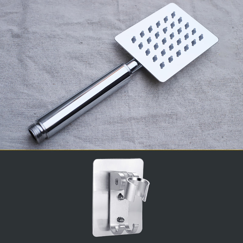 Shower Head Brass Square Raining Jet Tube Handheld Shower Head