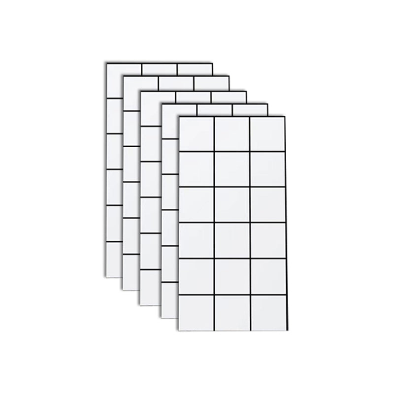 Plastic Peel and Stick Wall Tile Field Tile Wallpaper with Rectangular Shape