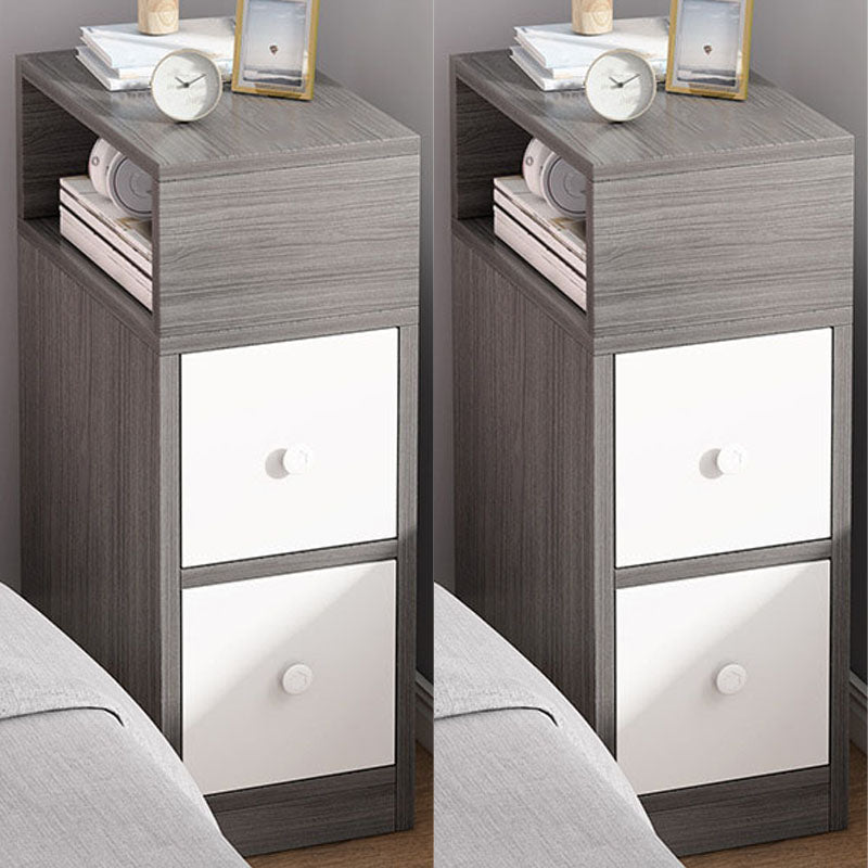 Modern Bed Nightstand Drawers Included Wood Night Table for Bedroom