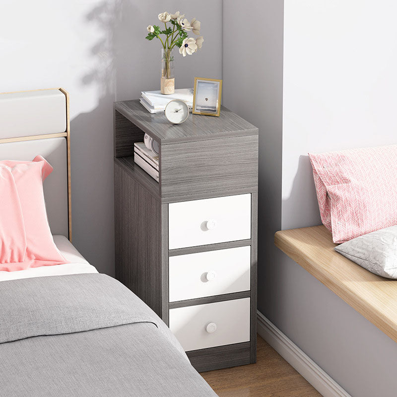 Modern Bed Nightstand Drawers Included Wood Night Table for Bedroom