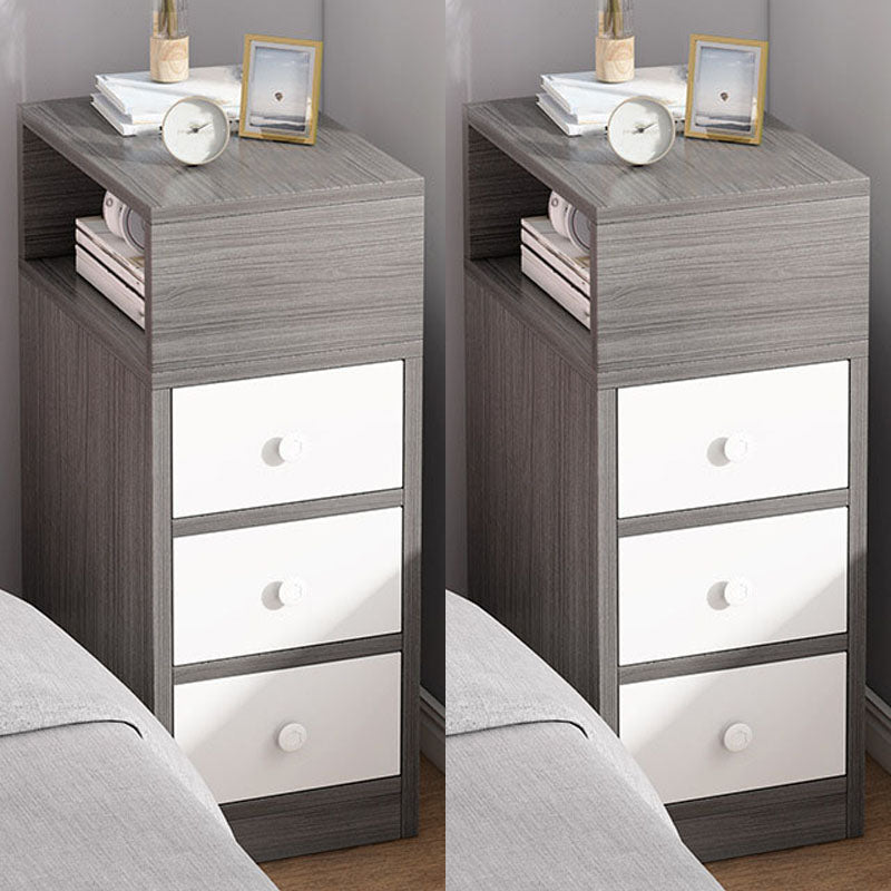 Modern Bed Nightstand Drawers Included Wood Night Table for Bedroom