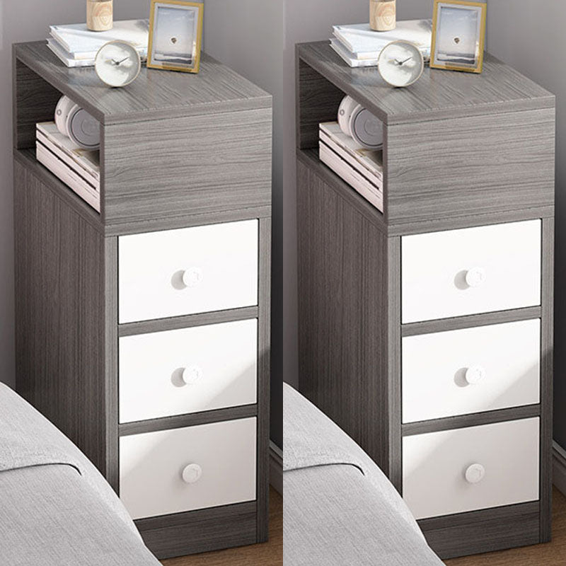 Modern Bed Nightstand Drawers Included Wood Night Table for Bedroom