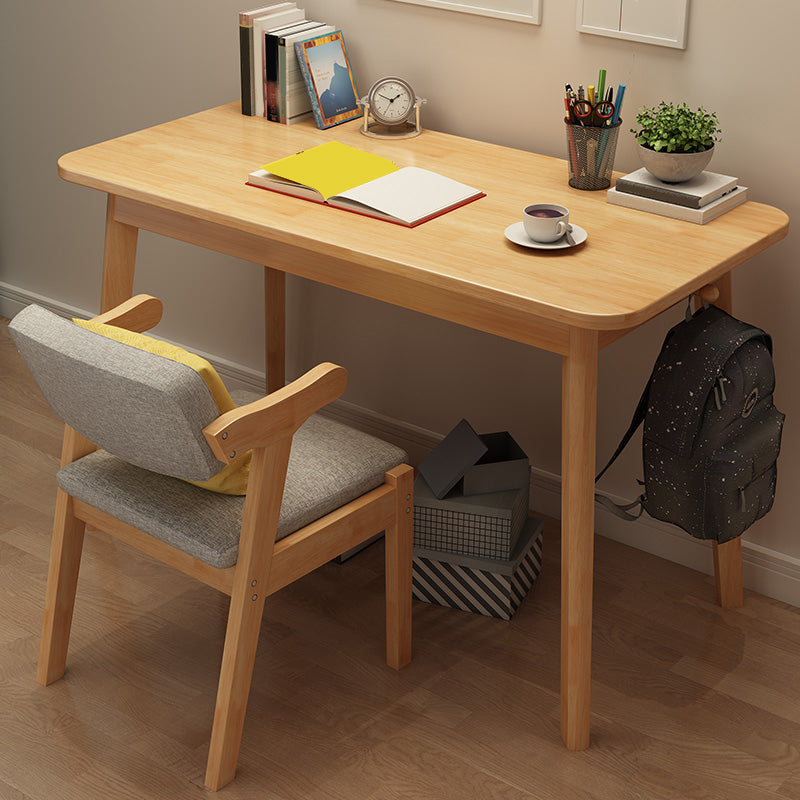 Modern Style Wooden Office Desk Rectangular Shape Task Desk with 4-Legs for Home