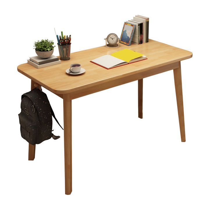 Modern Style Wooden Office Desk Rectangular Shape Task Desk with 4-Legs for Home