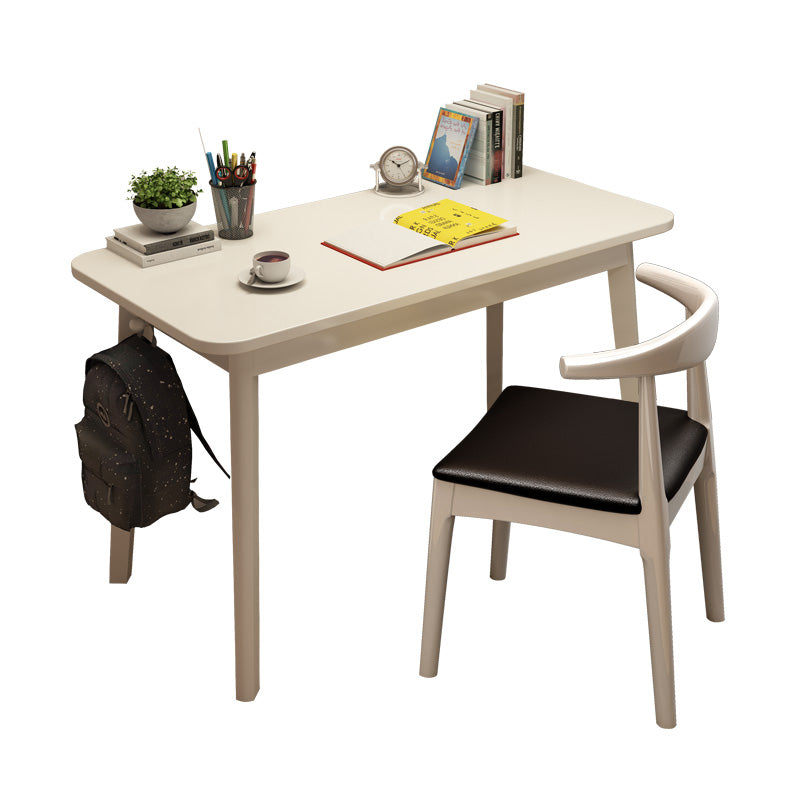 Modern Style Wooden Office Desk Rectangular Shape Task Desk with 4-Legs for Home