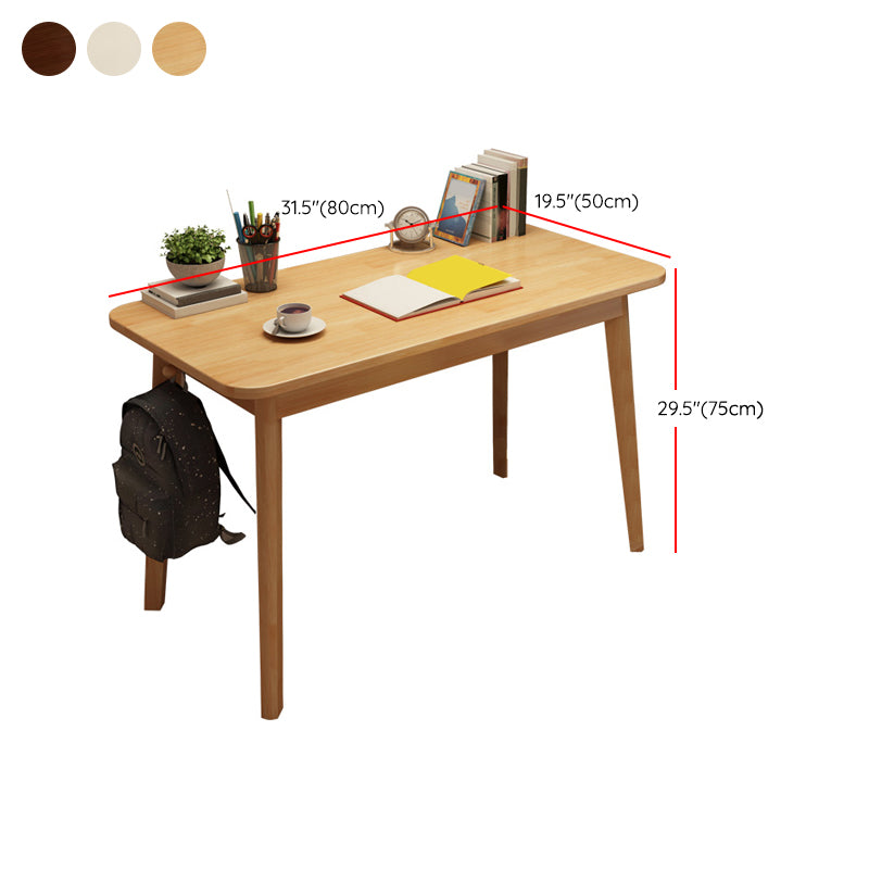 Modern Style Wooden Office Desk Rectangular Shape Task Desk with 4-Legs for Home