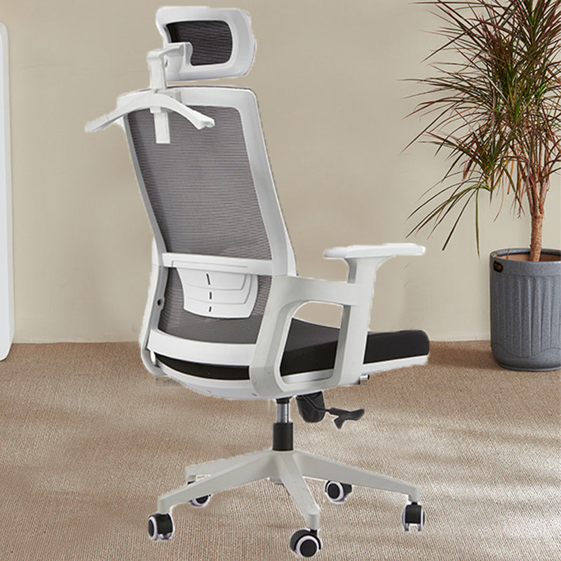 Modern Fixed Arms Office Chair Slide No Distressing Ergonomic Desk Chair