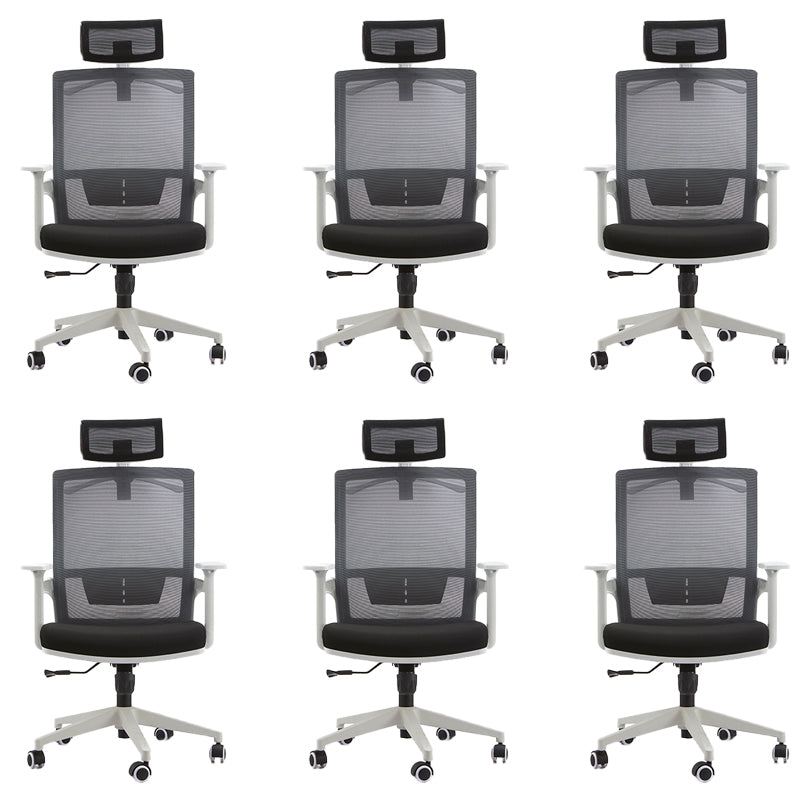 Modern Fixed Arms Office Chair Slide No Distressing Ergonomic Desk Chair