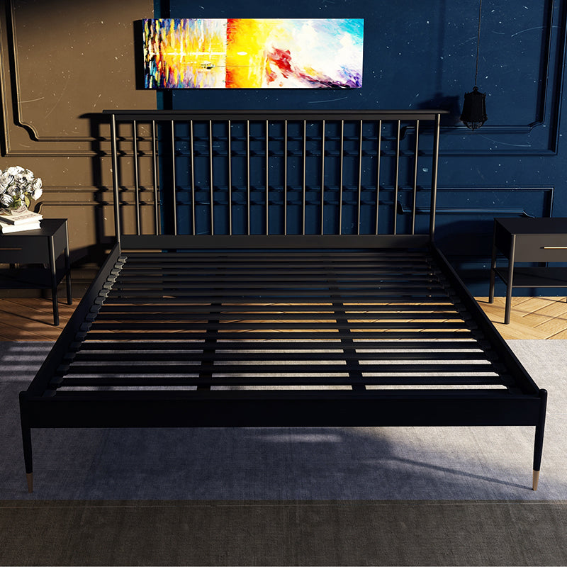 Modern Slat Standard Bed No Theme Metal Tall Clearance Panel Bed