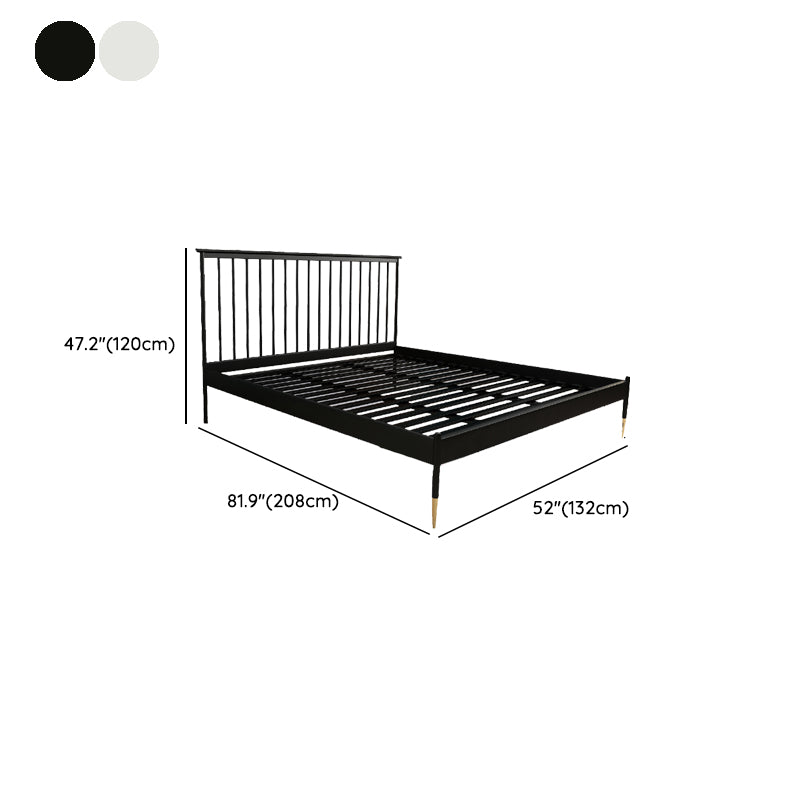 Modern Slat Standard Bed No Theme Metal Tall Clearance Panel Bed