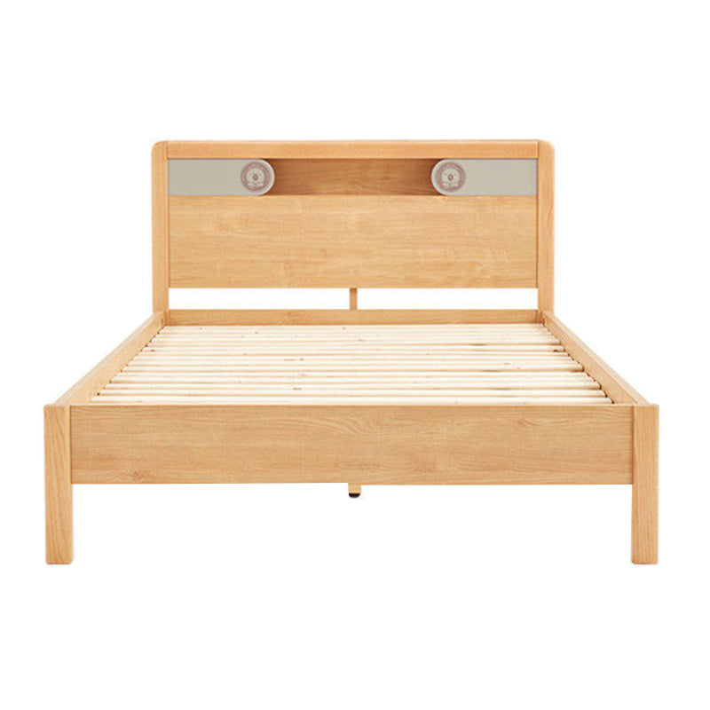 Modern Solid Wood Kids Bed Storage No Theme Panel Bed with Headboard