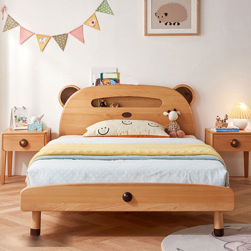 No Theme Standard Bed Modern Solid Wood Kids Bed with Headboard