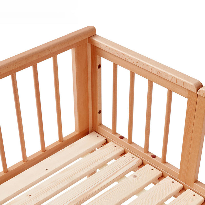 No Theme Kids Bed Modern Solid Wood Toddler Bed with Guardrail