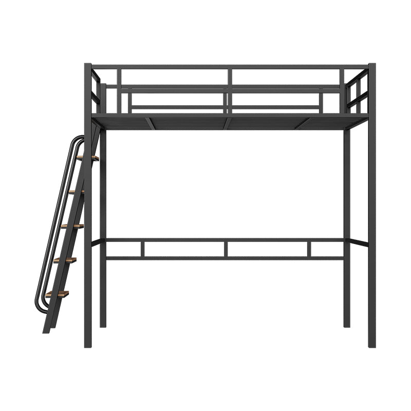 Built-In Ladder Guardrail Loft Bed Headboard Bed with Footboard