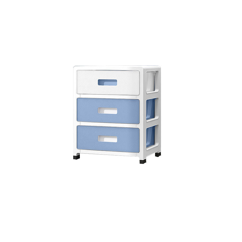 Coastal Cabinet Plastic Drawers Filing Cabinet for Home Office