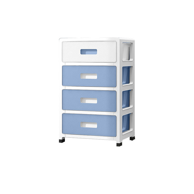 Coastal Cabinet Plastic Drawers Filing Cabinet for Home Office