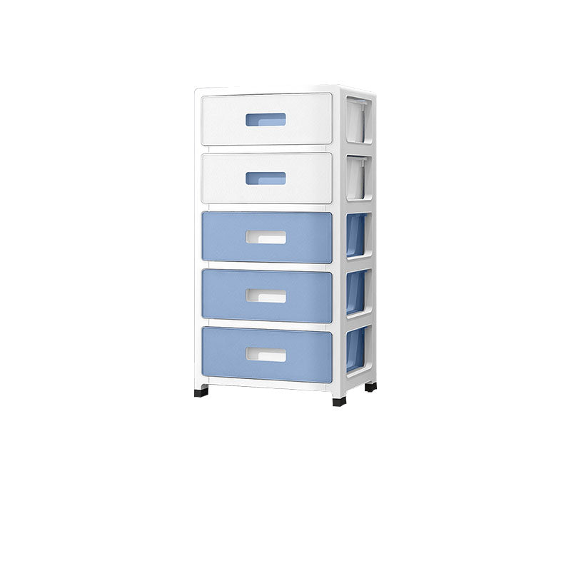 Coastal Cabinet Plastic Drawers Filing Cabinet for Home Office