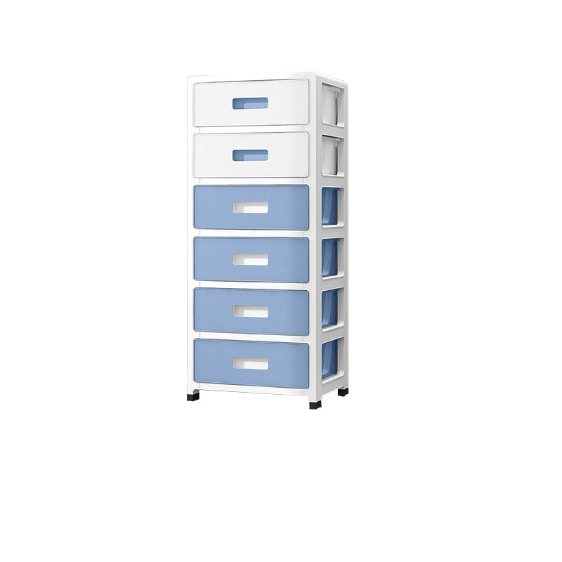 Coastal Cabinet Plastic Drawers Filing Cabinet for Home Office