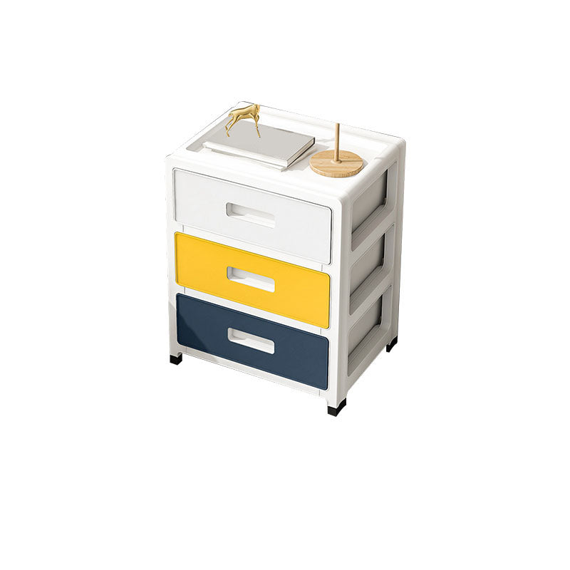 Coastal Cabinet Plastic Drawers Filing Cabinet for Home Office