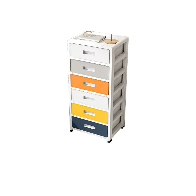 Coastal Cabinet Plastic Drawers Filing Cabinet for Home Office