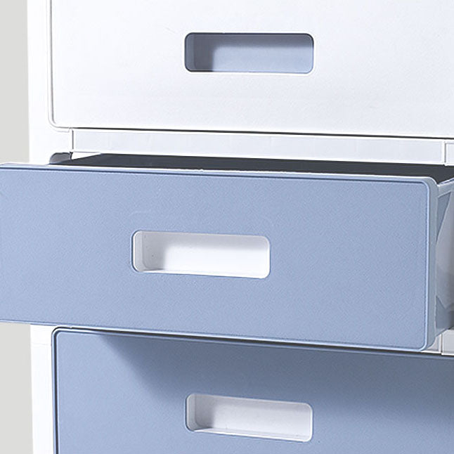 Coastal Cabinet Plastic Drawers Filing Cabinet for Home Office