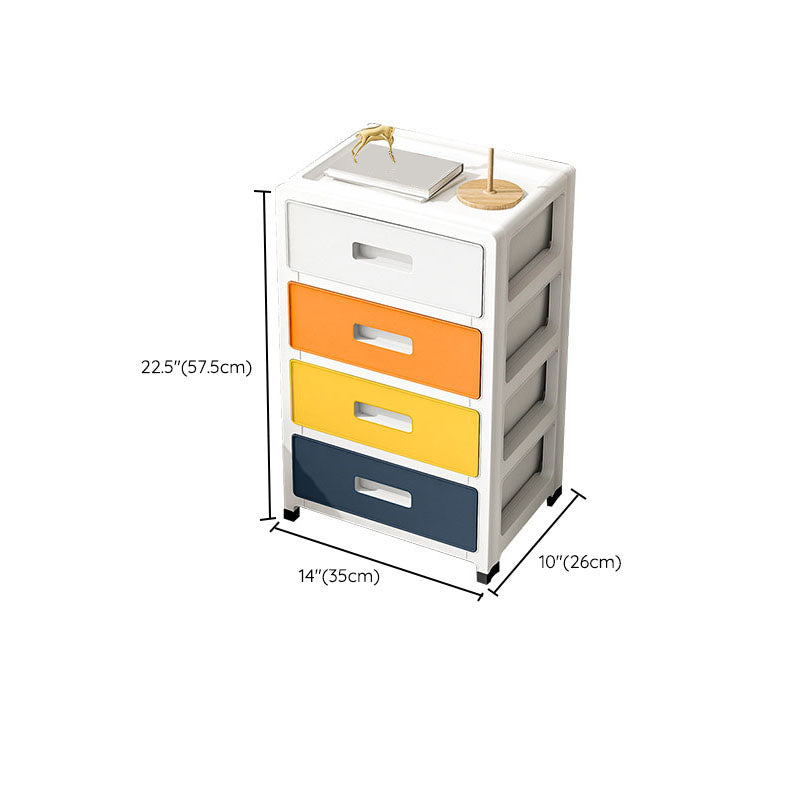 Coastal Cabinet Plastic Drawers Filing Cabinet for Home Office