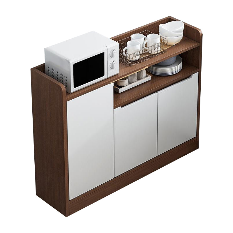 Wood Dining Buffet Glam Buffet Server with Cabinet and Drawer