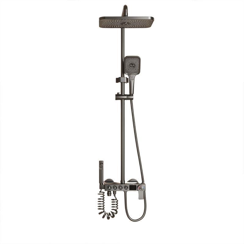 Modern Shower Set Solid Color Valve Included Bath Tub and Shower Head Set