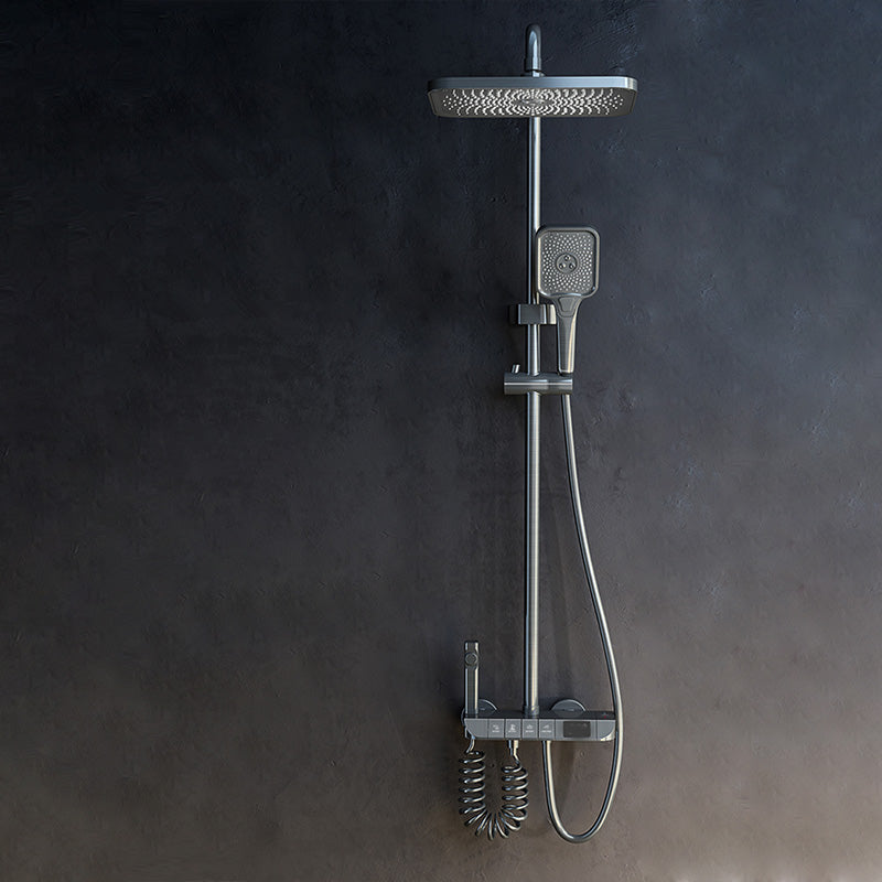 Wall Mount Shower Set Slide Bar Included Adjustable Spray Shower Combo