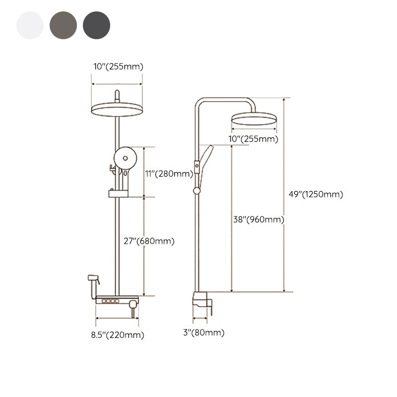 Modern Shower Trim Adjustable Spray Pattern Wall Mounted Shower Combo