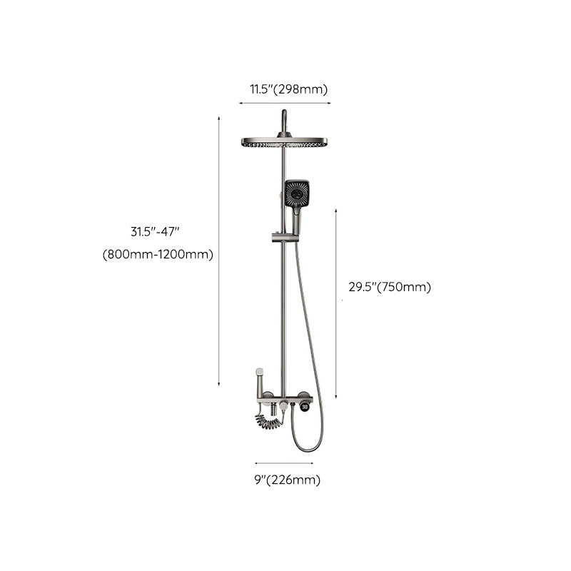 Swivel Shower System Adjustable Spray Pattern Shower Head Combo