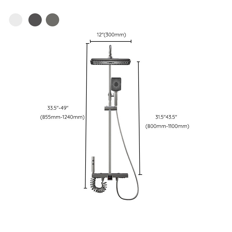 Modern Shower Trim Pure Color Slide Bar Included Shower Combo