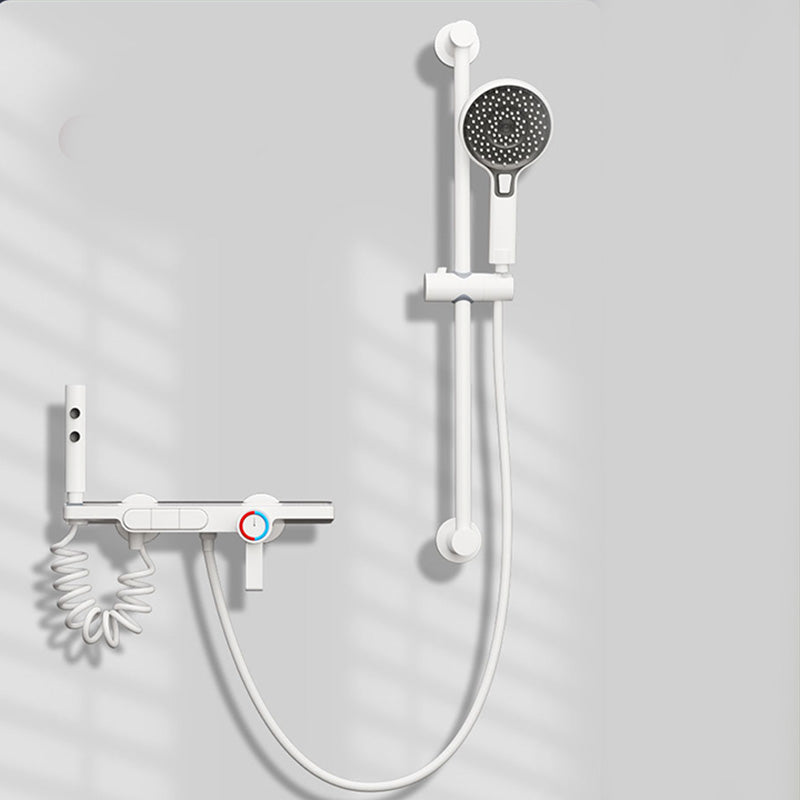 Wall Mount Shower Set Solid Color Adjustable Spray Pattern Shower Combo