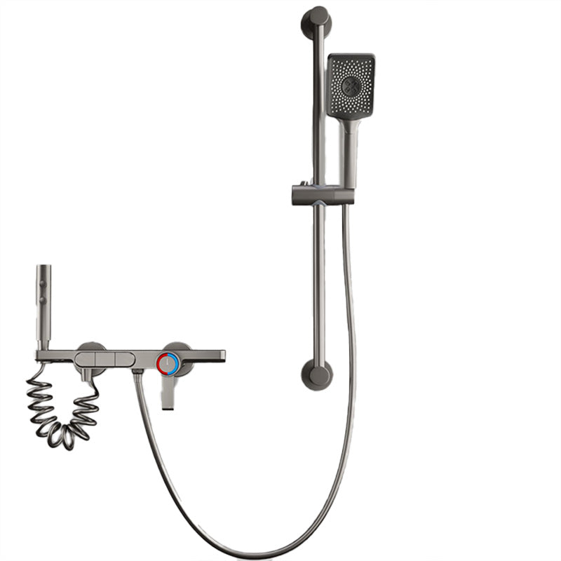 Wall Mount Shower Set Solid Color Adjustable Spray Pattern Shower Combo