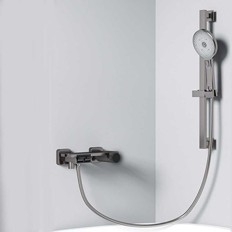 Classic Shower System Adjustable Spray Pattern Swivel Shower Combo with Slide Bar