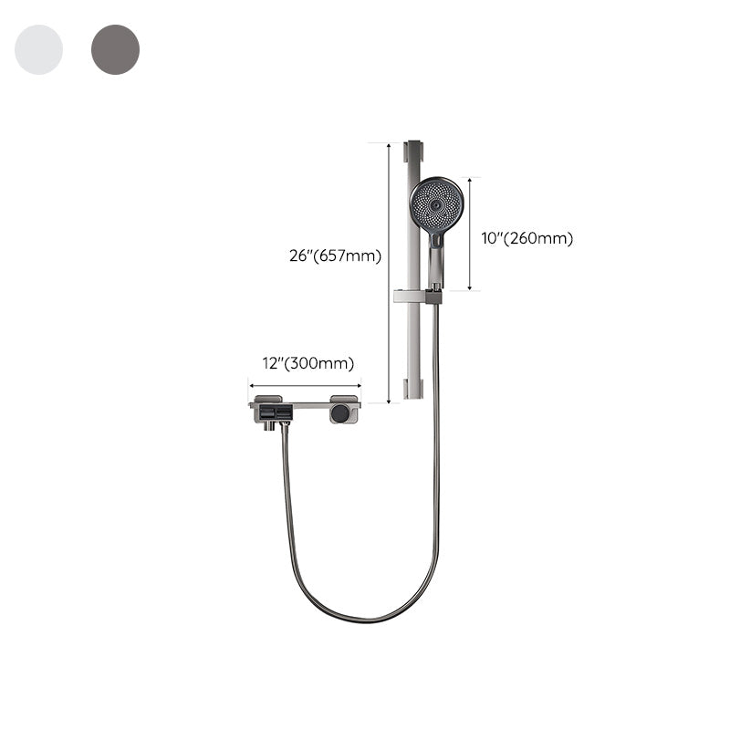 Classic Shower System Adjustable Spray Pattern Swivel Shower Combo with Slide Bar